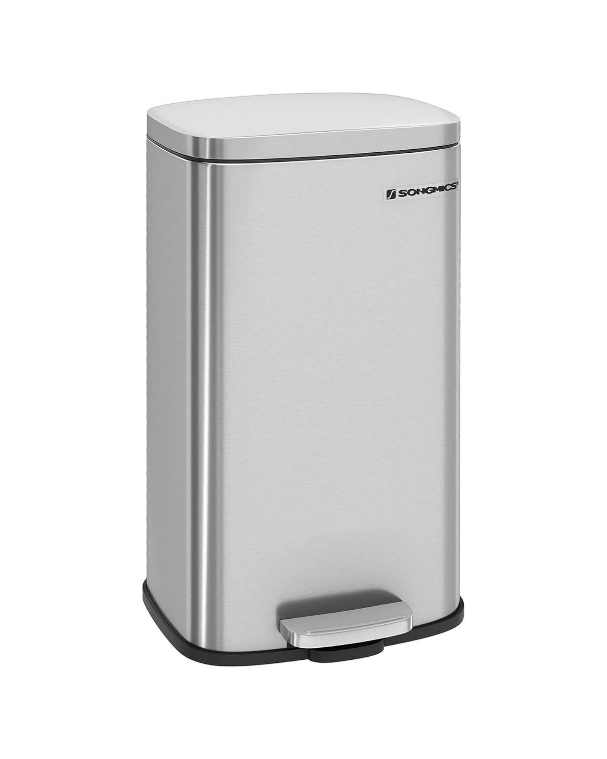 SONGMICS 8 Gallon Stainless Steel Trash Can with Soft Close Lid