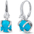 Real Raw Crystal Drop Earrings - Genuine Birthstone Gold Over Sterling