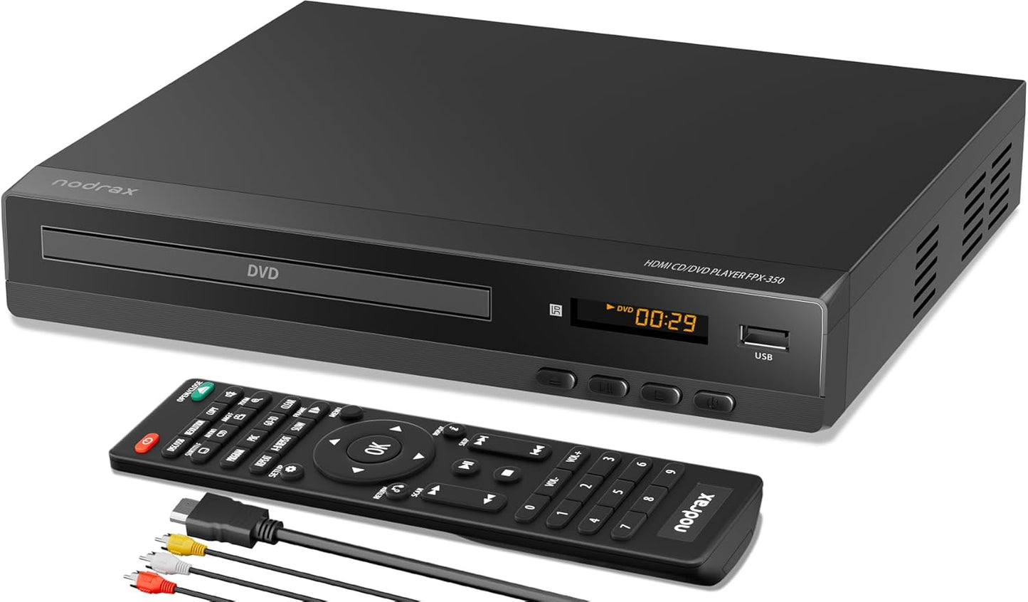 FlexaPlay HDMI DVD Player with 1080p Upscaling and USB Port
