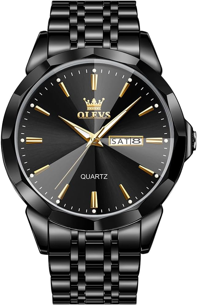 OLEVS Watch for Men: Luxury Two Tone Quartz Dress Timepiece