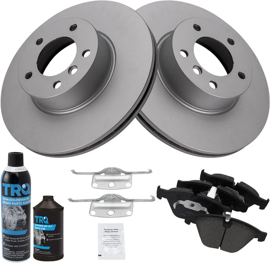 TRQ Front Brake Pad & Rotor Kit for BMW 328i and X1 Models
