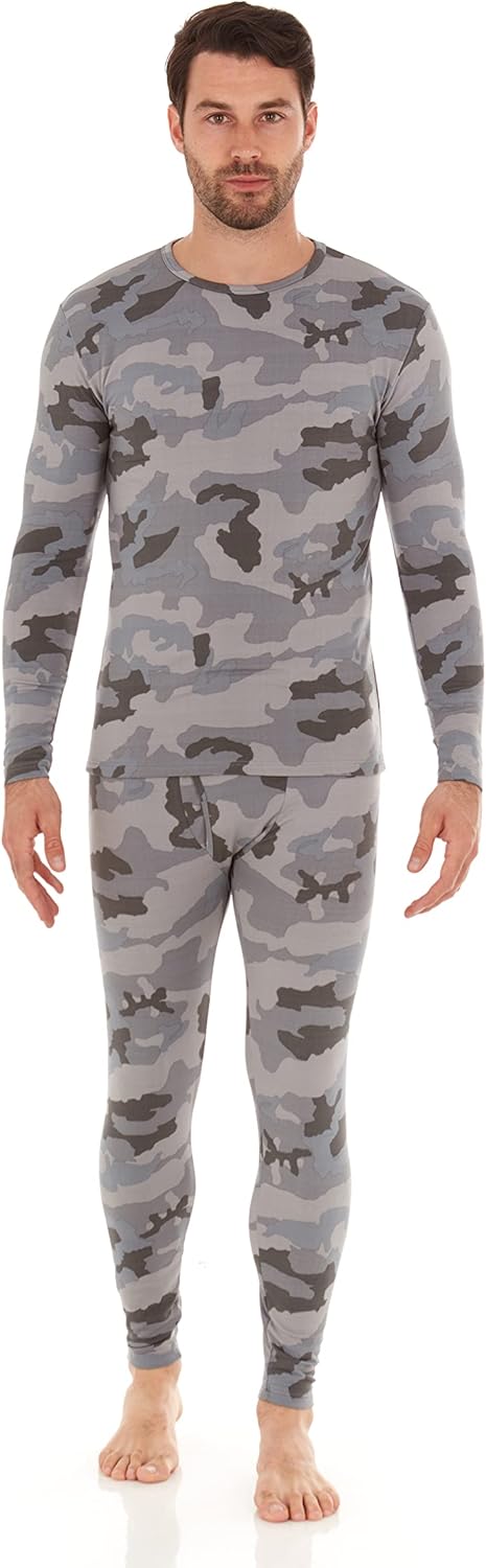 Thermal Underwear for Men - Fleece Lined Long Johns Set