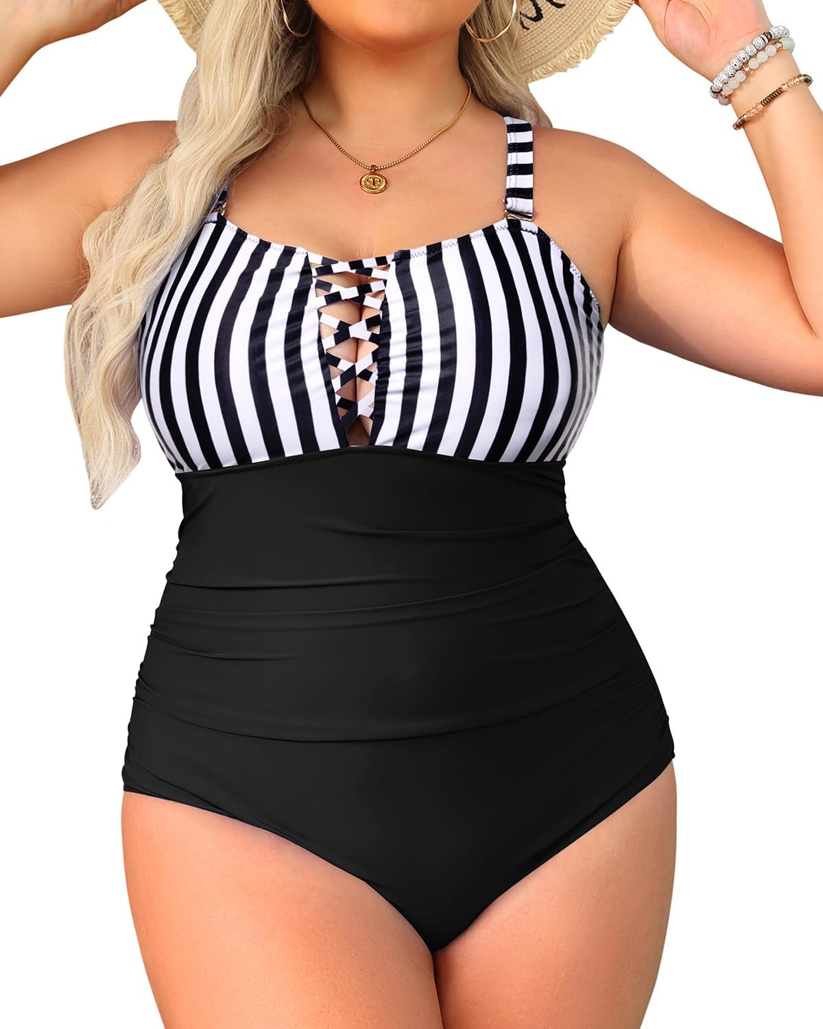 Yonique Women Plus Size One Piece Swimsuits for Tummy Control