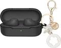 Sony WF-C510 Silicone Case for Women with Bling Keychain (Black)