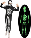Glow in The Dark Kids Skeleton Costumes for Halloween Fun