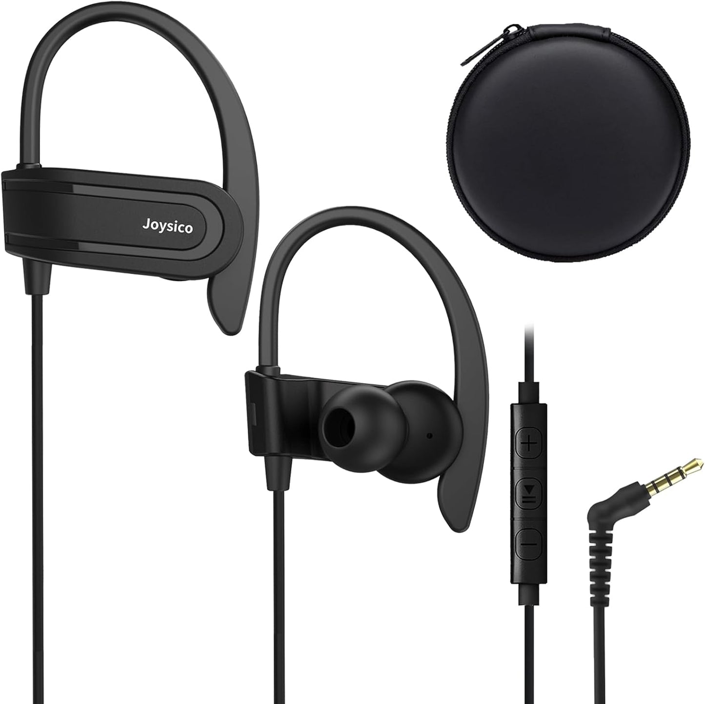 Joysico Sweatproof Wired Earbuds with Mic & Volume Control