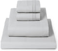Mellanni Twin XL Sheet Set - 4-Piece Light Gray, Deep Pocket