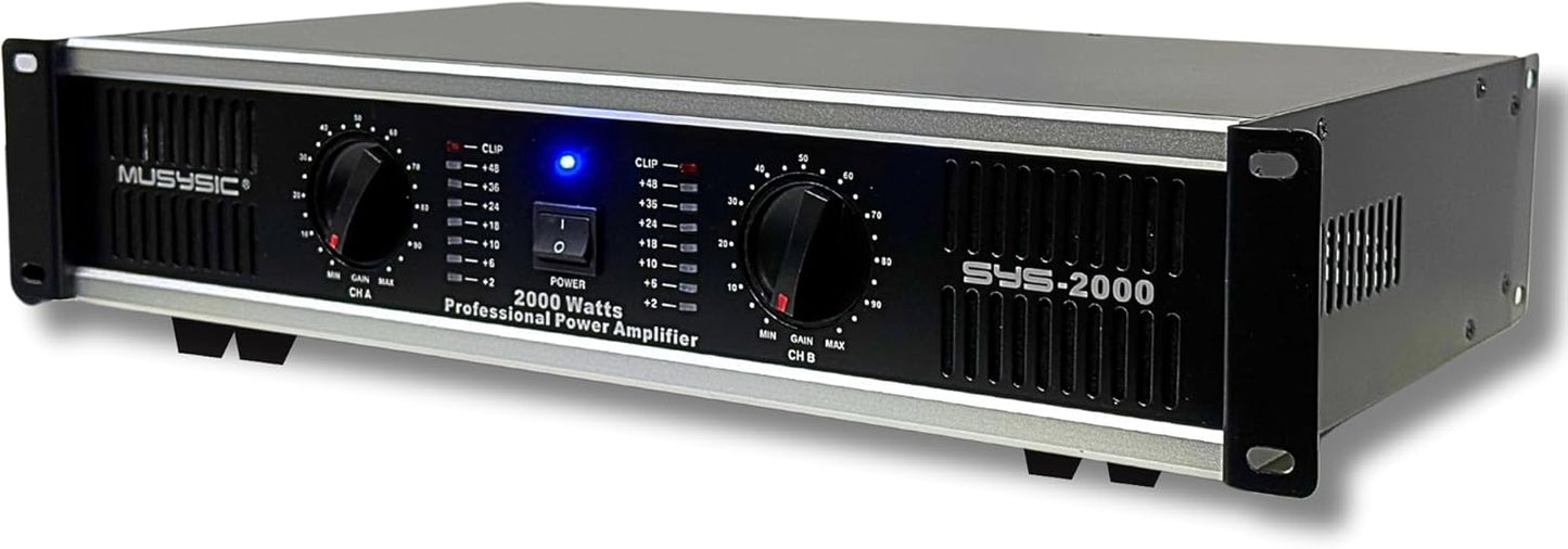 MUSYSIC Stereo Audio Amplifier - 2000 Watts Power Amplifier