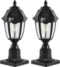 Solar Outdoor Post Lights 2 Pack - Dusk to Dawn Column Lights