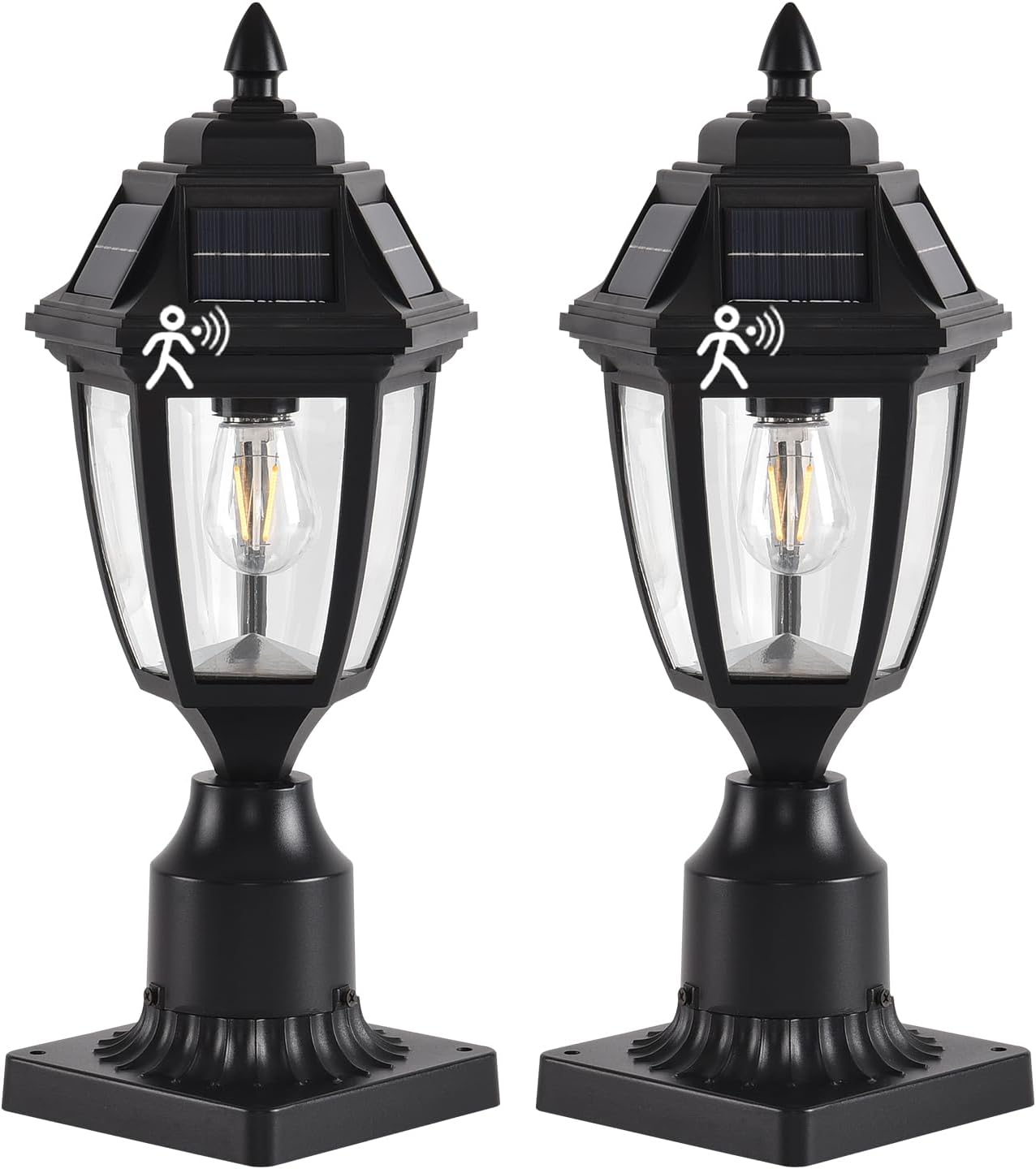 Solar Outdoor Post Lights for Dusk to Dawn Illumination