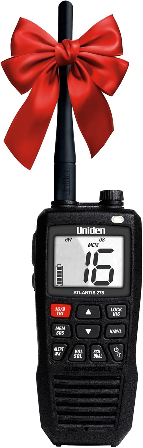 Uniden Atlantis 275 Handheld VHF Marine Radio with Waterproof Design