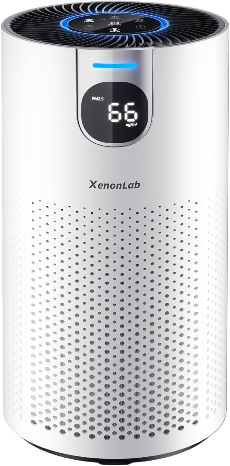Air Purifiers for Home Large Room with Real-Time AQI Display