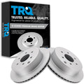 TRQ Rear Brake Rotors Set Vented G-Coated for 2005-2022 Frontier