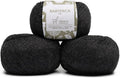 100% Baby Alpaca Yarn DK Weight - Soft Charcoal Gray Set of 3