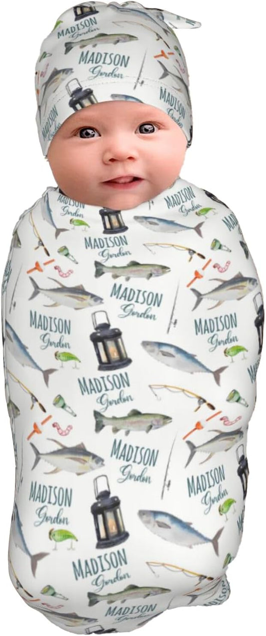Custom Fishing Baby Swaddle Set - Munific