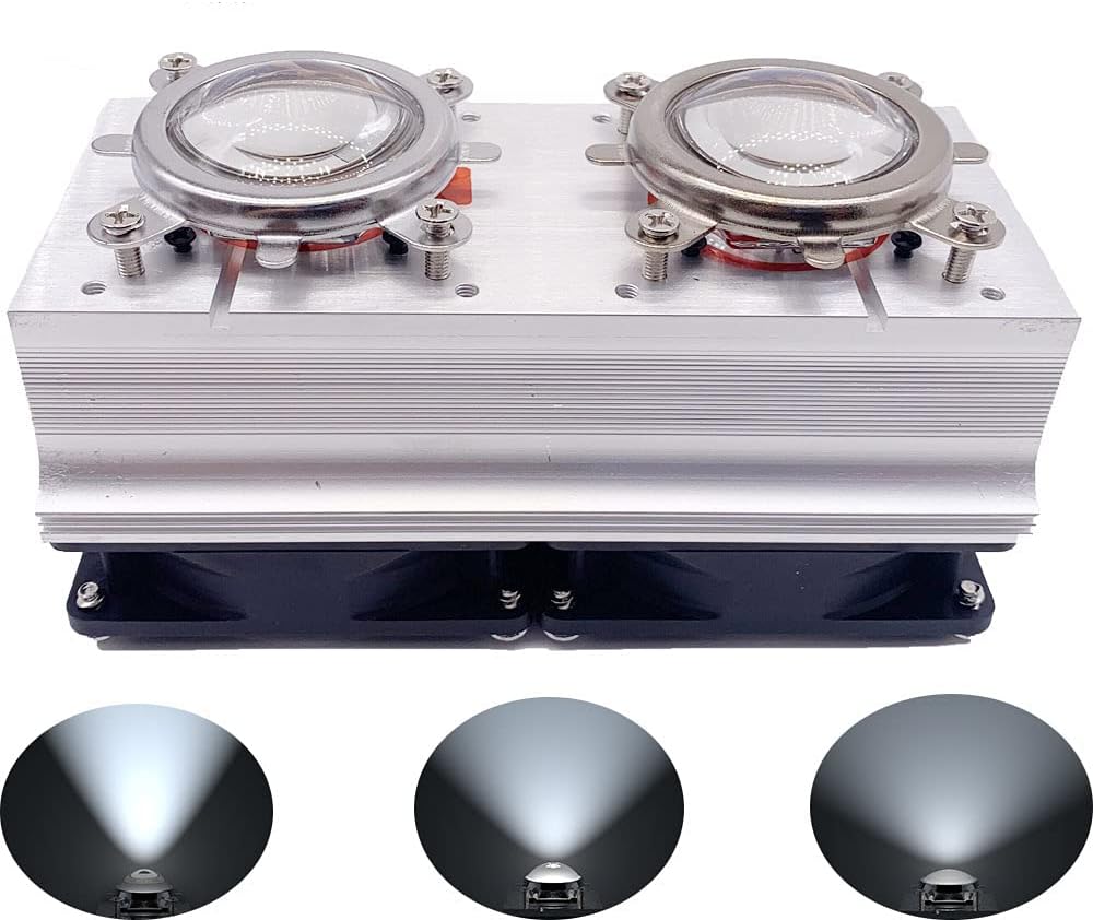 50W 100W 200W Aluminium Heatsink Cooling Fan with Lenses
