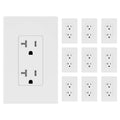 LIDER Matte Finish Decorator Receptacle 20A 125V - Child Safe