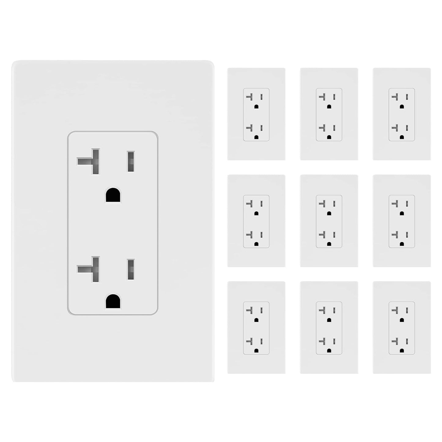 LIDER Matte Finish Decorator Receptacle with Child Safety Features