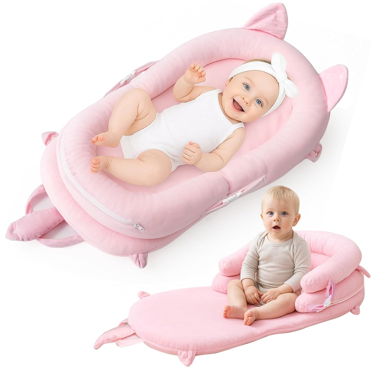 Baby Lounger for Newborns - Multi-Functional Tummy Time Mat