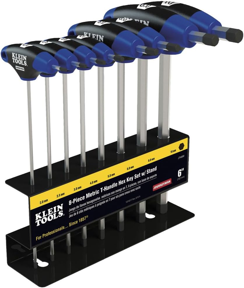 Klein Tools JTH68M T-Handle Hex Key Set for Precision Tasks