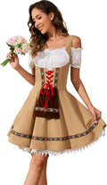 Populus Oktoberfest Dirndl Dress for Women - Black Bavarian Costume