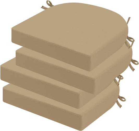 Outdoor Chair Cushions Set of 4, Thick 17in x 17in x 3in