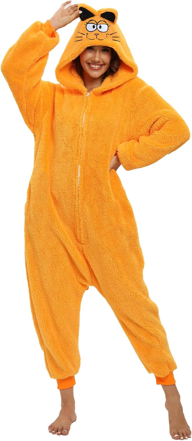 Adult Onesie Pajamas Animal Costume for Halloween Fun and Comfort