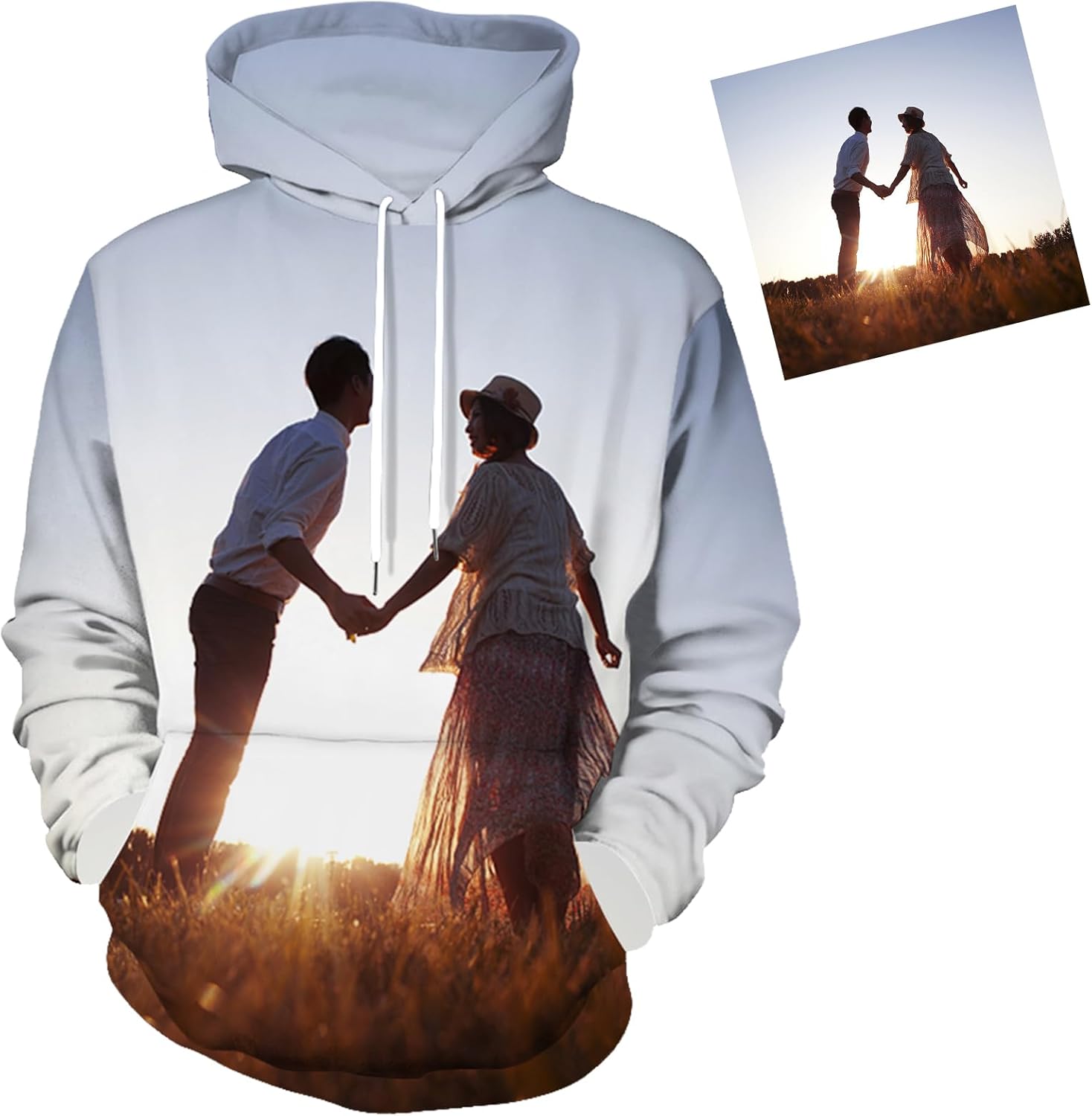 Personalized Photo Hoodies with Pocket - Custom Design
