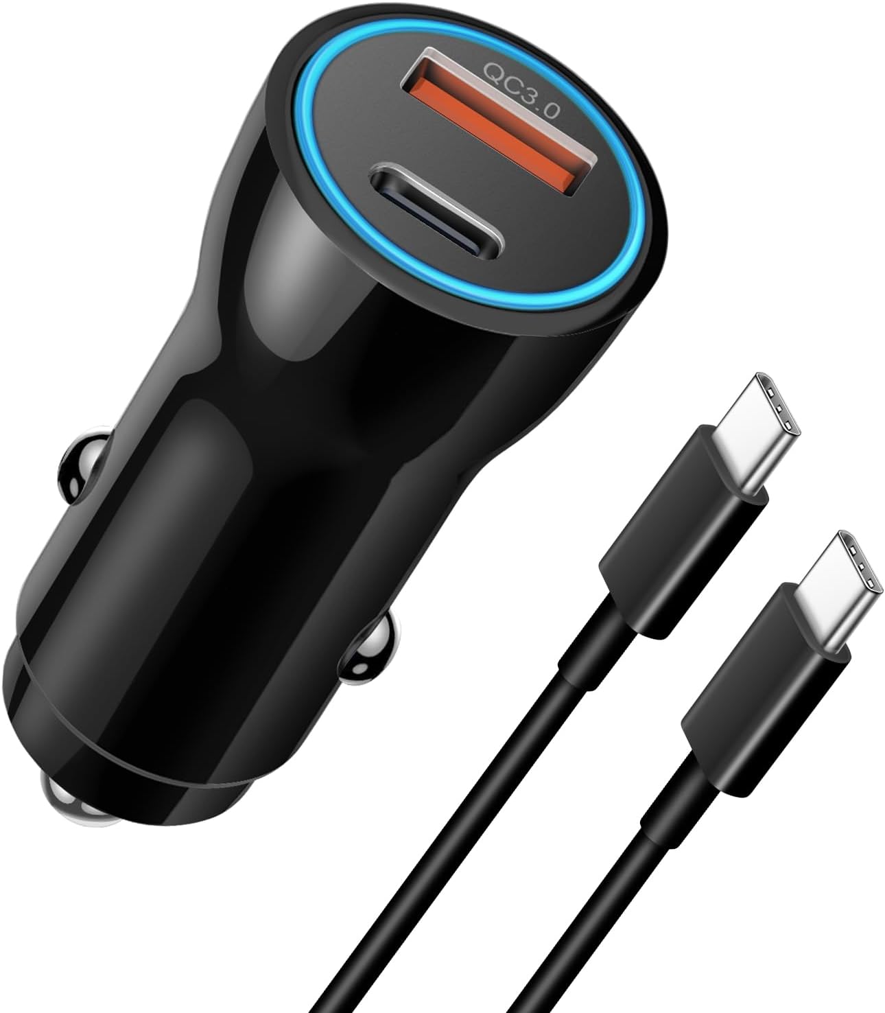 Fast Charge On-The-Go with Apple MFi Certified 43W USB-C Car Charger!