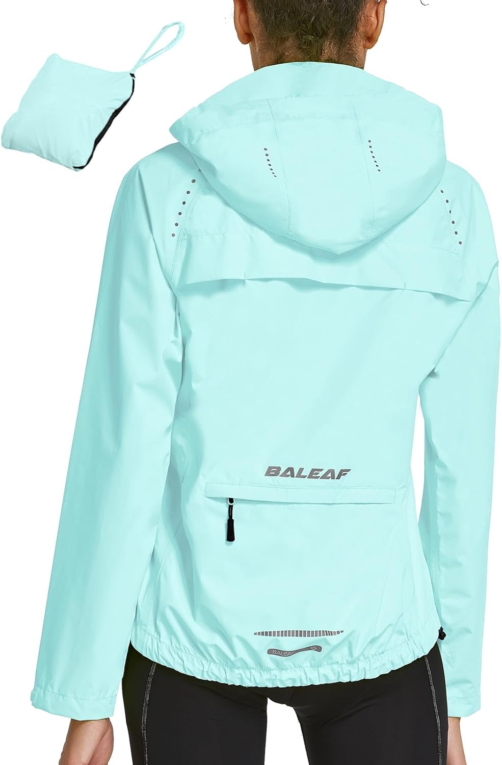 Baleaf Women's Waterproof Rain Jacket for Running and Cycling
