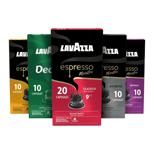 Lavazza Espresso Variety Pack of Aluminum Capsules for Nespresso