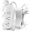 Power Strip Surge Protector 5ft Extension Cord - Compact Waterproof
