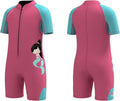 Kids Shorty Wetsuit 2mm 3mm Front Zip for Girls and Boys - Warm