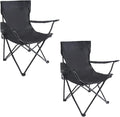 YSSOA 2-Pack Portable Black Camping Chairs - Easy Fold Design!