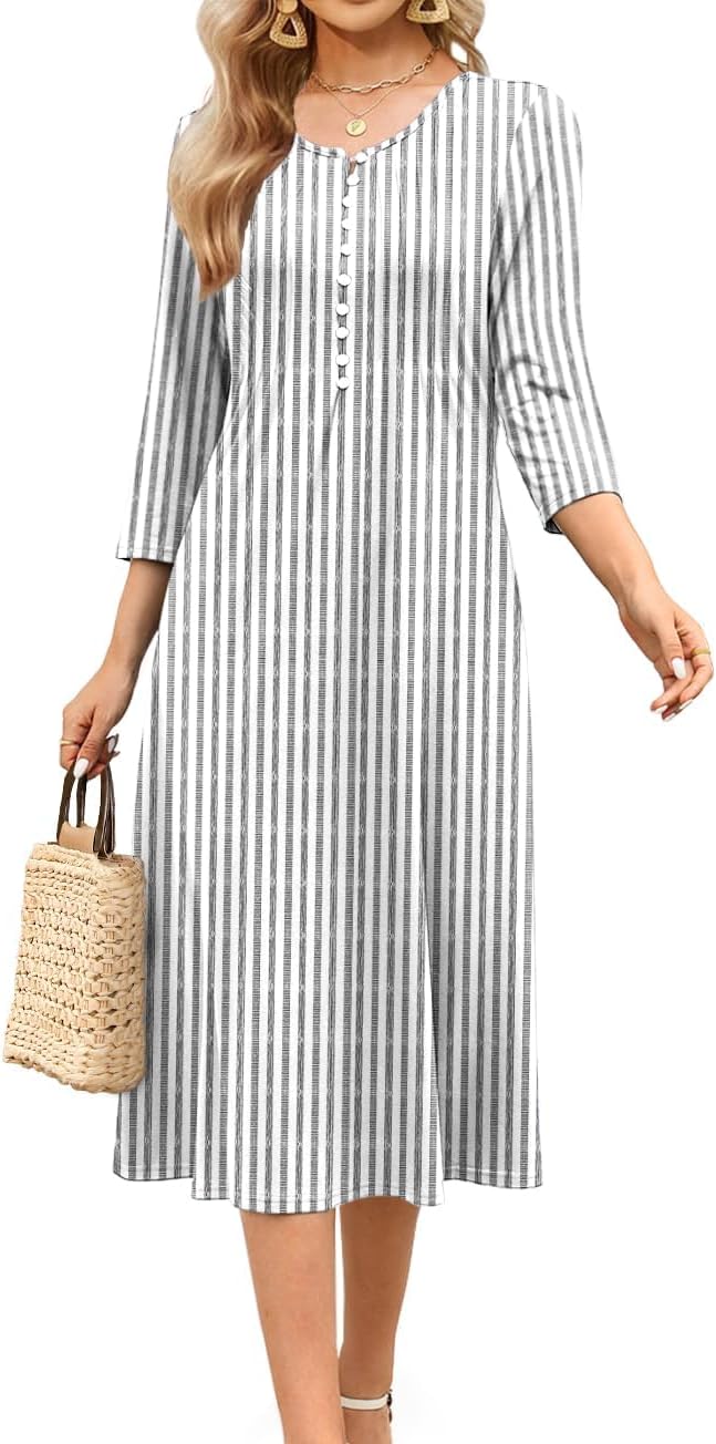 Soesdemo Long Sleeve Dress for Women - Casual Elegance