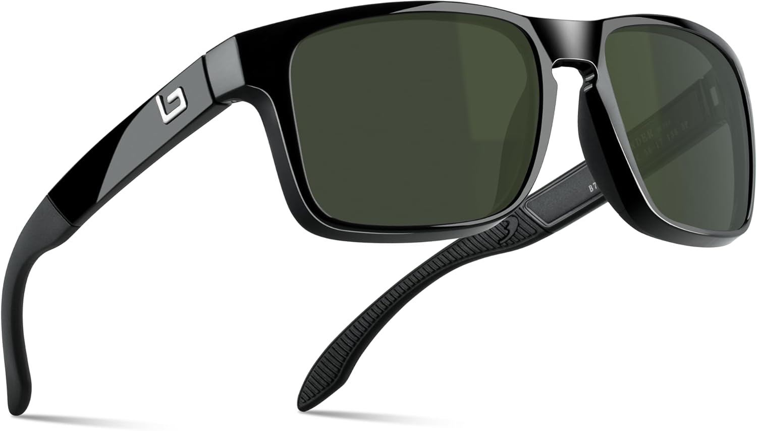 Bnus Italy Made Classic Sunglasses with Polarized Glass Lenses