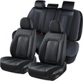 Coverado Seat Covers Full Set - Waterproof Leather Look Seat