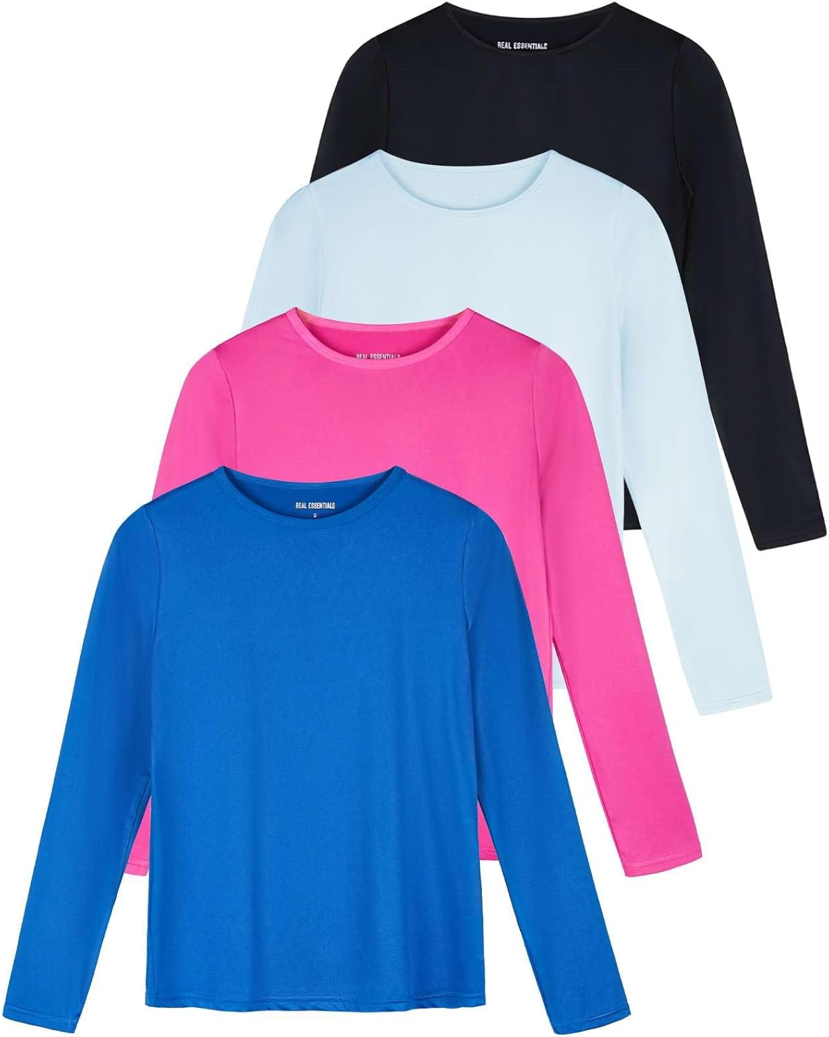 Real Essentials Women's UPF 50+ Quick Dry Long Sleeve Sun Shirts