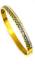 Greek Key Meander Bracelet 18k Rose Gold Vermeil - Elegant Infinity