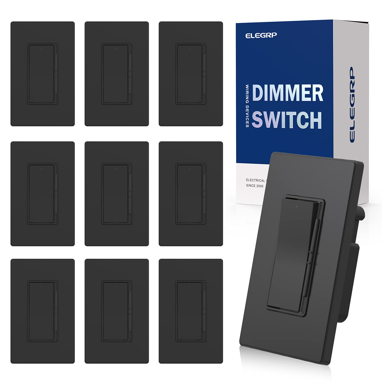 ELEGRP Dimmer Light Switch for Smooth Dimming of LEDs & CFLs
