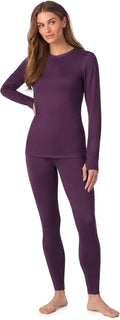 Cuddl Duds Womens Fleece Lined Thermal Base Layer Set - Cozy