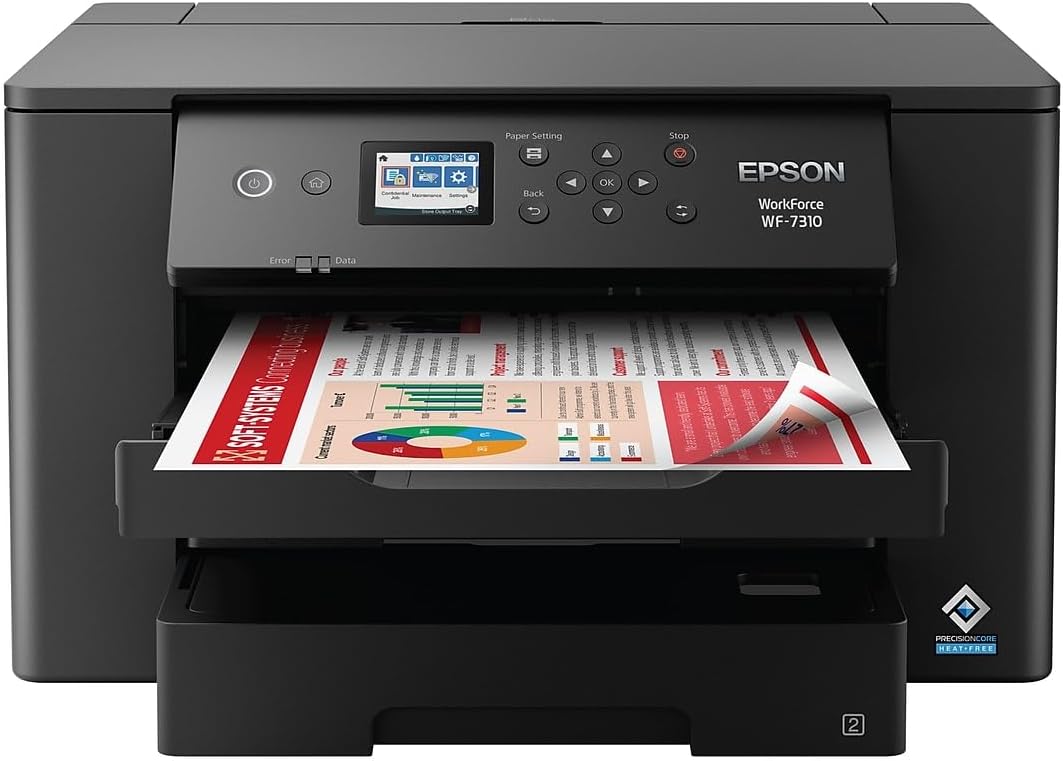 Epson WF-7310 Wireless Printer: Wide-Format, 2-Sided Printing, Smart App, High Capacity