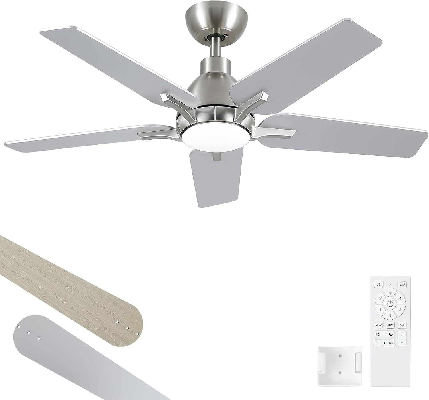 42 Inch Ceiling Fan with Lights and Remote for Modern Homes