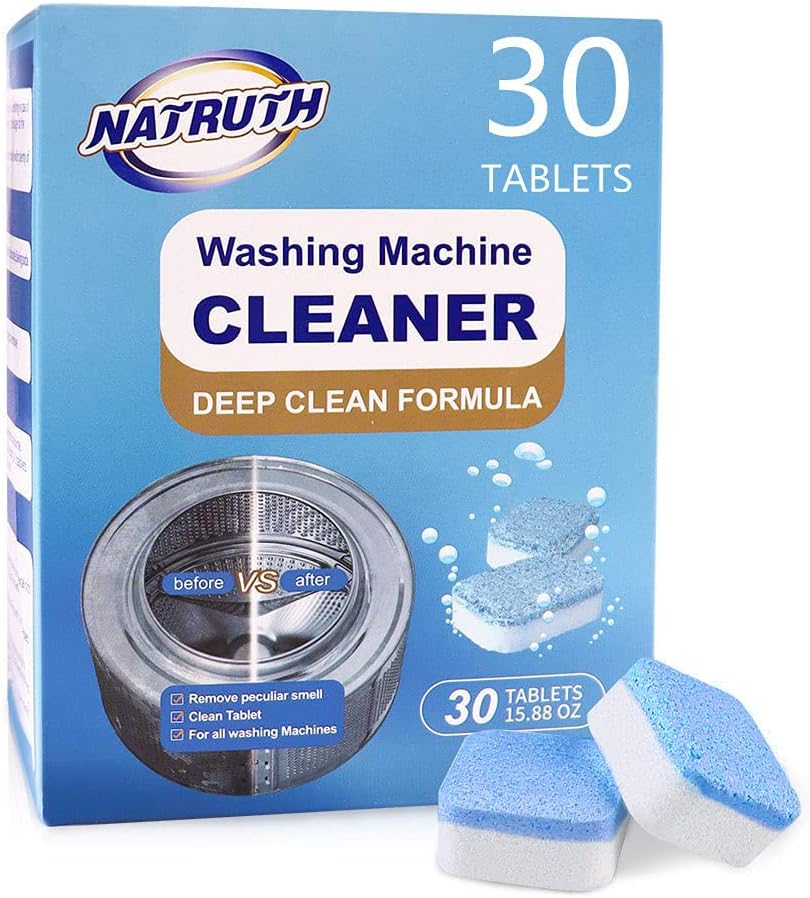 NATRUTH Washing Machine Cleaner Tabs - Deep Clean 30 Pack