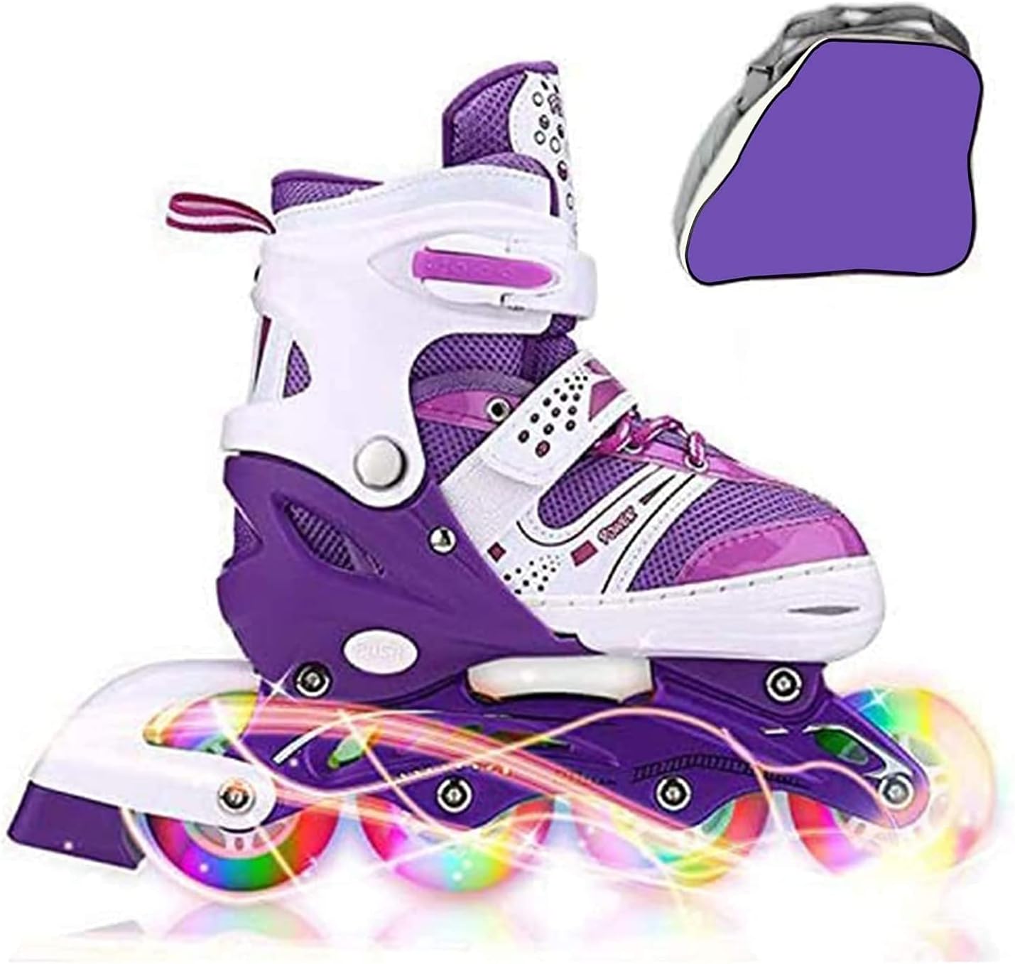 Kids Adjustable Inline Skates with Light Up Wheels for Fun