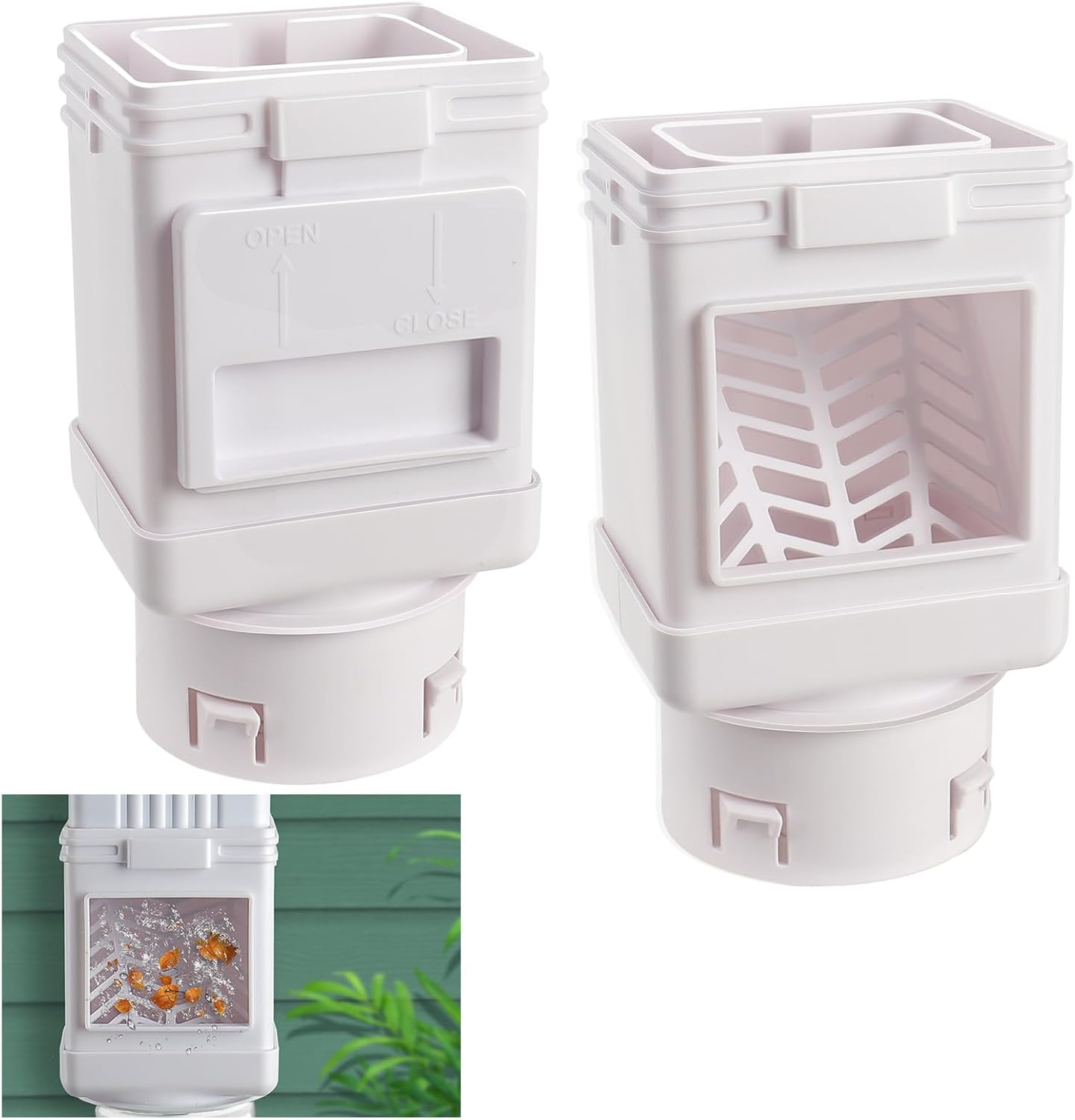 Downspout Filter for Efficient Leaf Removal and Drainage