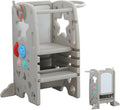 Multifunctional Kids Step Stool with Double Safety Rails - Height