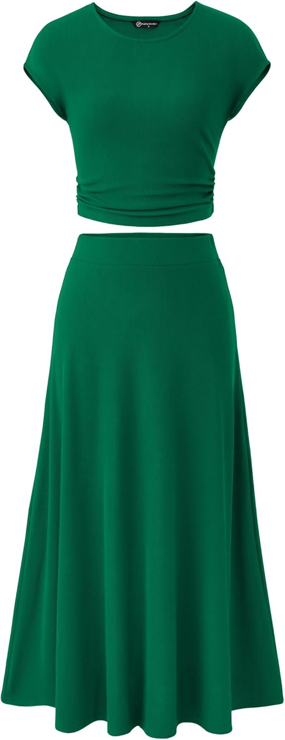 PRETTYGARDEN Two Piece Skirt Set for Women - Stylish Summer Outfit