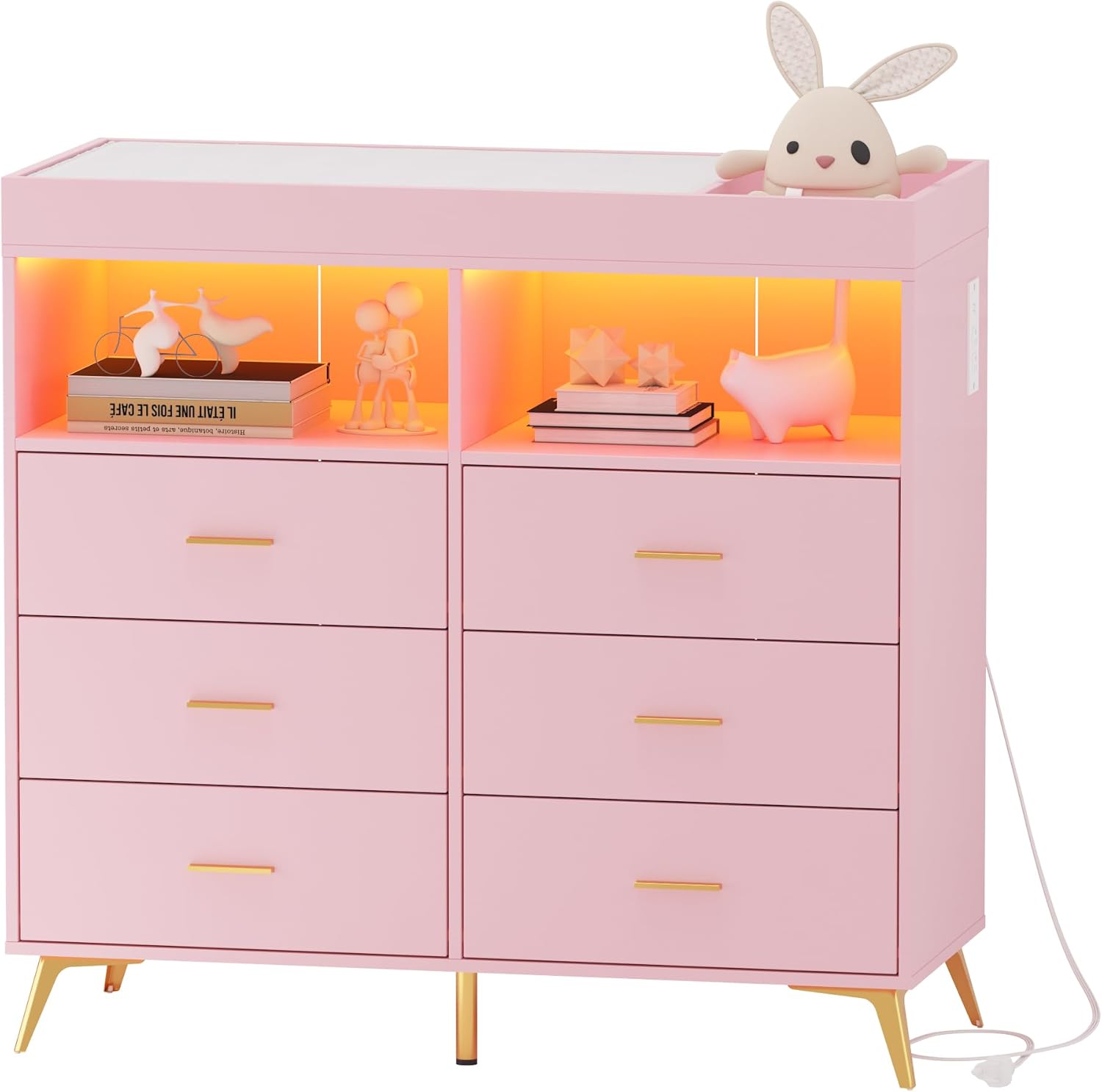 Changing Table Dresser with Drawers for Nursery Organization