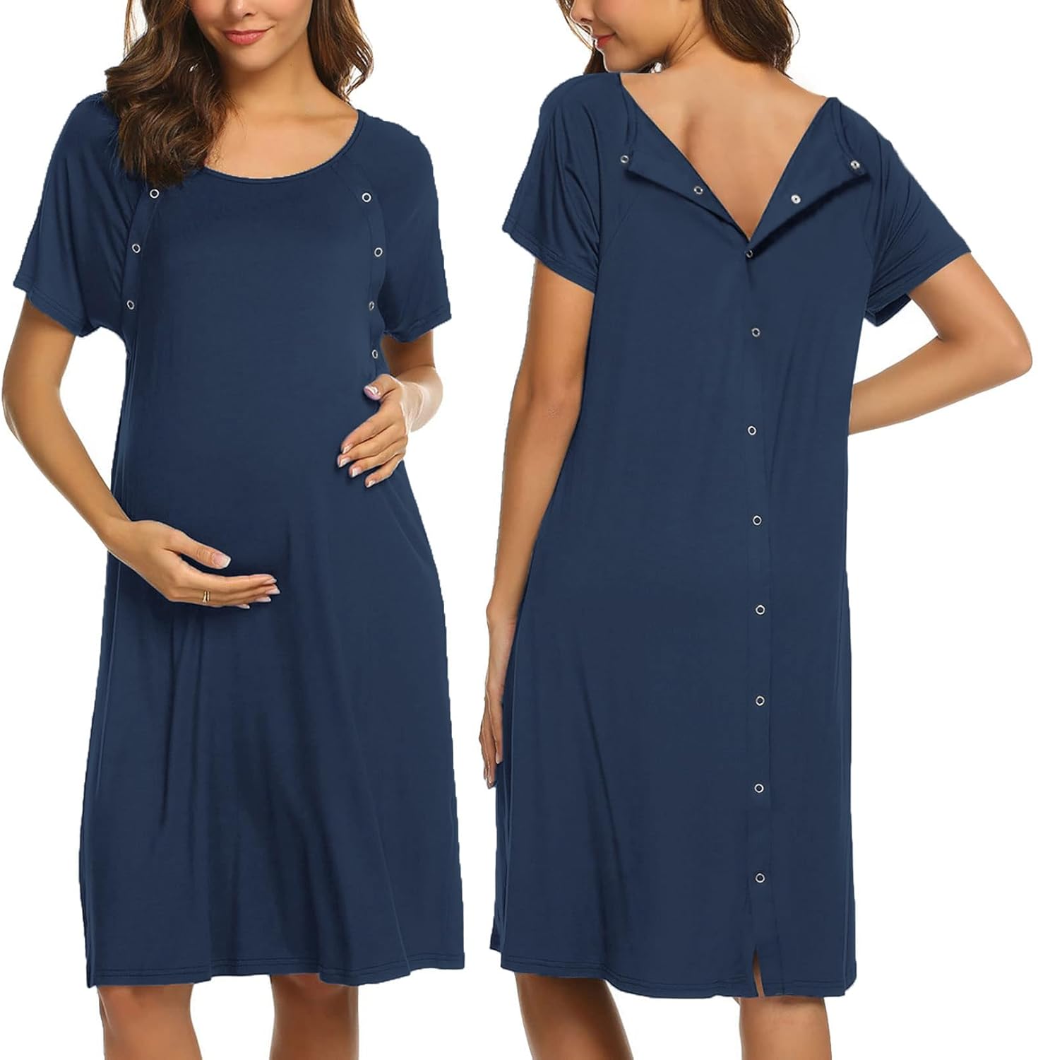 Ekouaer Womens Nursing Nightdress for Labor and Delivery